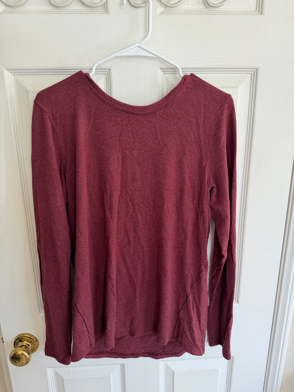 Lululemon Red Heather Long Sleeve Soft Shirt Size 8